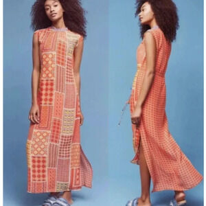 Tanvi Kedia Anthropologie Maxi Dress Large Sol Patchwork Embellished Boho